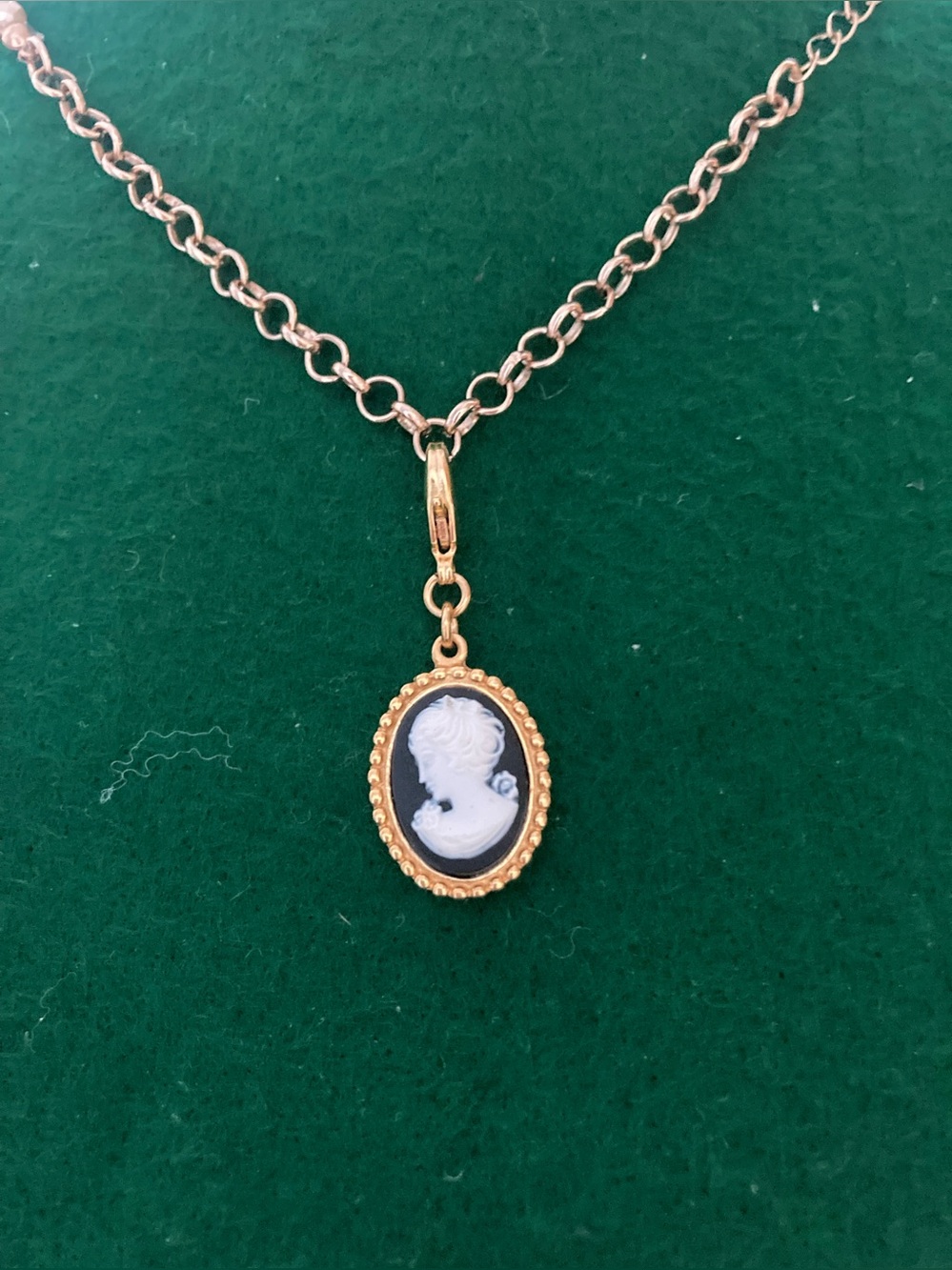 BEN AMUN 24k Gold Plated Cameo Charm